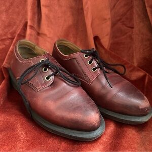 Dr. Martens Burgundy Leather Flats